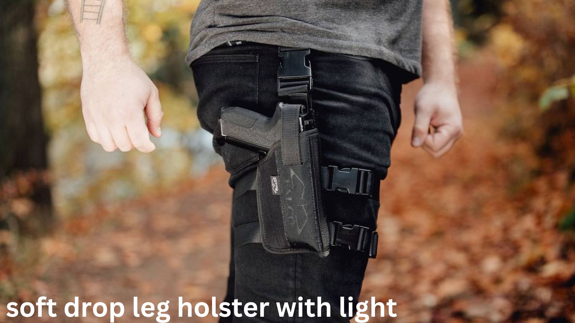 soft drop leg holster with light